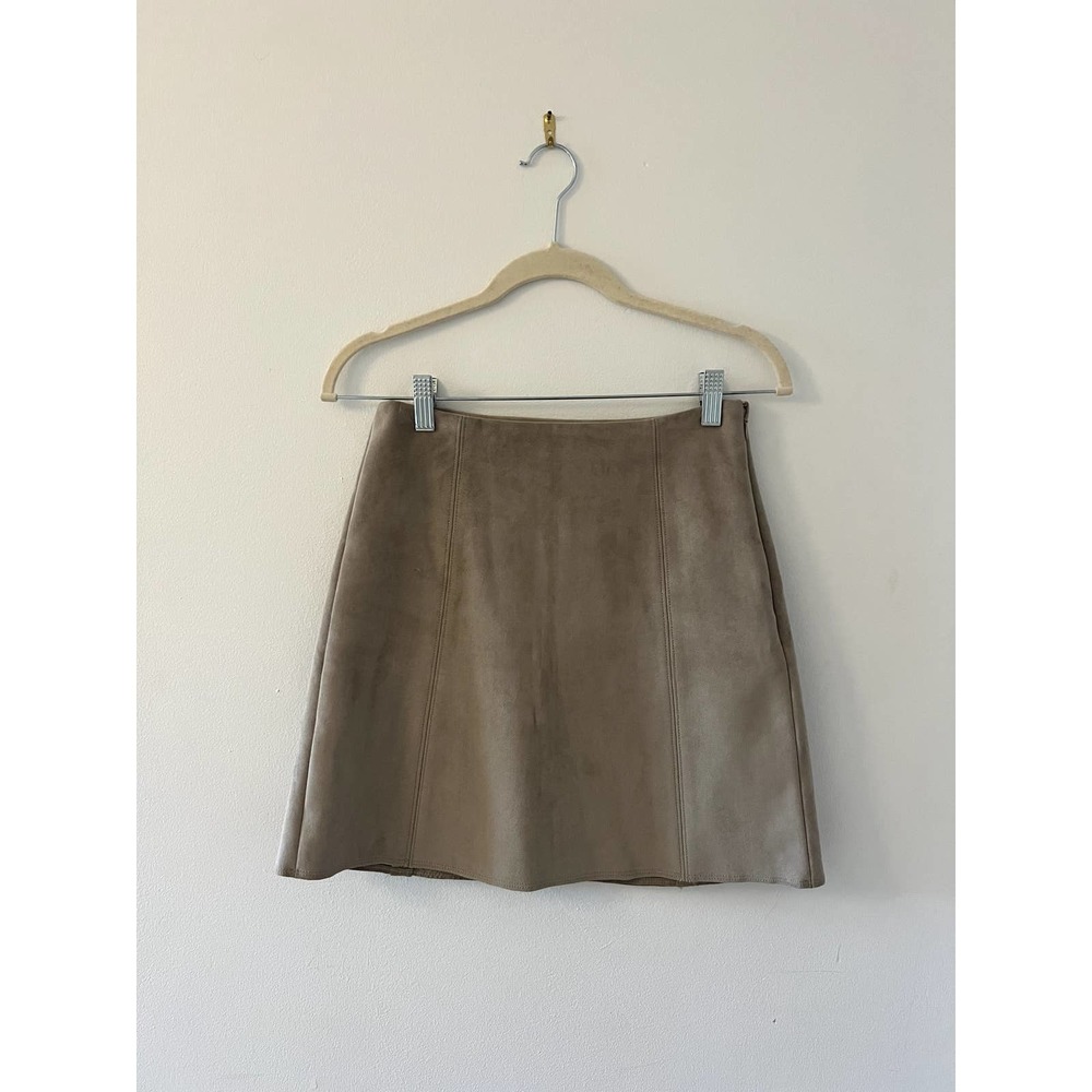 suede A line mini skirt